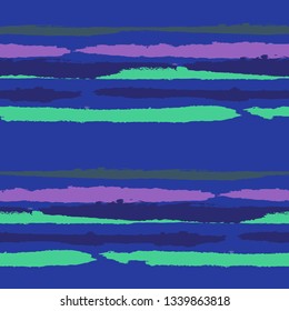Grunge Background with Stripes. Painted Lines. Texture with Horizontal Brush Strokes. Scribbled Grunge Motif for Sportswear, Paper, Cloth. Retro Vector Background