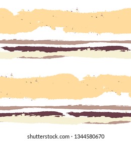 Grunge Background with Stripes. Painted Lines. Texture with Horizontal Dry Brush Strokes. Scribbled Grunge Pattern for Cloth, Fabric, Textile. Rustic Vector Background
