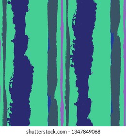Grunge Background with Stripes. Painted Lines. Texture with Vertical Brush Strokes. Scribbled Grunge Pattern for Linen, Fabric, Wallpaper. Rustic Vector Background with Stripes