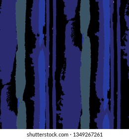 Grunge Background with Stripes. Painted Lines. Texture with Vertical Brush Strokes. Scribbled Grunge Motif for Linen, Fabric, Textile. Rustic Vector Background with Stripes
