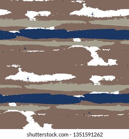 Grunge Background with Stripes. Painted Lines. Texture with Horizontal Dry Brush Strokes. Scribbled Grunge Pattern for Sportswear, Fabric, Cloth. Retro Vector Background with Stripes