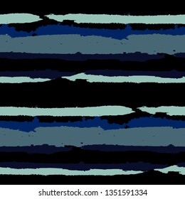 Grunge Background with Stripes. Painted Lines. Texture with Horizontal Dry Brush Strokes. Scribbled Grunge Pattern for Linen, Fabric, Textile. Rustic Vector Background with Stripes