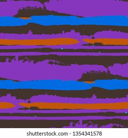 Grunge Background with Stripes. Painted Lines. Texture with Horizontal Brush Strokes. Scribbled Grunge Pattern for Sportswear, Fabric, Cloth. Trendy Vector Background with Stripes