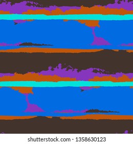Grunge Background with Stripes. Painted Lines. Texture with Horizontal Dry Brush Strokes. Scribbled Grunge Motif for Cloth, Fabric, Textile. Trendy Vector Background with Stripes