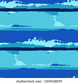 Grunge Background with Stripes. Painted Lines. Texture with Horizontal Dry Brush Strokes. Scribbled Grunge Pattern for Sportswear, Fabric, Cloth. Retro Vector Background