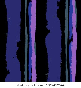 Grunge Background with Stripes. Painted Lines. Texture with Vertical Dry Brush Strokes. Scribbled Grunge Pattern for Cloth, Fabric, Textile. Rustic Vector Background with Stripes