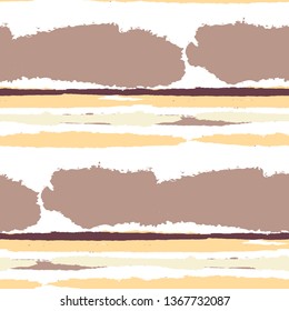 Grunge Background with Stripes. Painted Lines. Texture with Horizontal Brush Strokes. Scribbled Grunge Pattern for Sportswear, Paper, Cloth. Trendy Vector Background