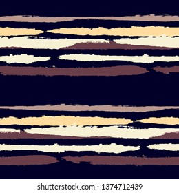 Grunge Background with Stripes. Painted Lines. Texture with Horizontal Brush Strokes. Scribbled Grunge Pattern for Cloth, Fabric, Textile. Retro Vector Background with Stripes