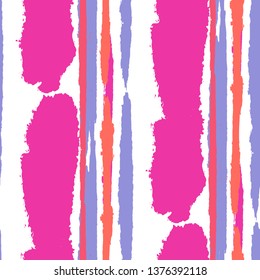 Grunge Background with Stripes. Painted Lines. Texture with Vertical Dry Brush Strokes. Scribbled Grunge Pattern for Linen, Fabric, Wallpaper. Retro Vector Background with Stripes