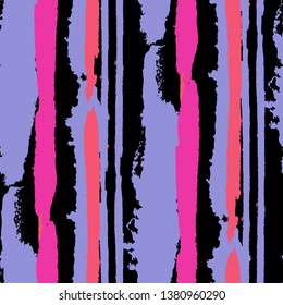 Grunge Background with Stripes. Painted Lines. Texture with Vertical Brush Strokes. Scribbled Grunge Pattern for Cloth, Fabric, Textile. Retro Vector Background with Stripes