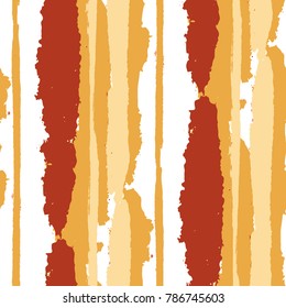 Grunge Background with Stripes. Painted Lines. Texture with Vertical Brush Strokes. Scribbled Grunge Motif for Linen, Fabric, Textile. Trendy Vector Background with Stripes