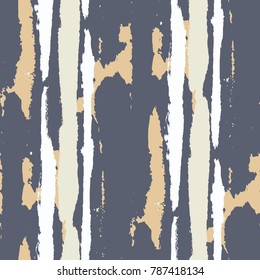 Grunge Background with Stripes. Painted Lines. Texture with Vertical Dry Brush Strokes. Scribbled Grunge Pattern for Cloth, Fabric, Textile. Rustic Vector Background