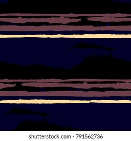 Grunge Background with Stripes. Painted Lines. Texture with Horizontal Dry Brush Strokes. Scribbled Grunge Motif for Sportswear, Fabric, Cloth. Retro Vector Background with Stripes