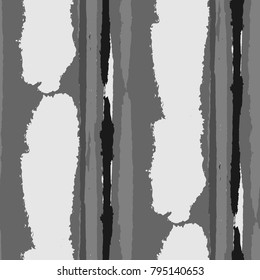 Grunge Background with Stripes. Painted Lines. Texture with Vertical Dry Brush Strokes. Scribbled Grunge Motif for Cloth, Fabric, Textile. Retro Vector Background