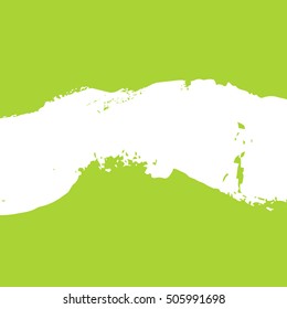 Grunge background with summer green frame. Vector illustration border.