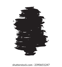 grunge background template. Hand drawn brush stroke isolated on white background. Template for text