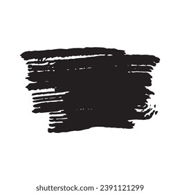 grunge background template. Hand drawn brush stroke isolated on white background. Template for text