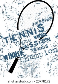 grunge background of tennis rackets, wallpaper