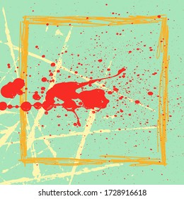 Grunge Background Texture Abstract Colorful Modern Style Splatter Scratch