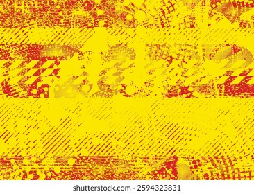 grunge background texture with halftone dots, glitched shapes, textures and lines .Screen print vector background with grunge textured surface.

