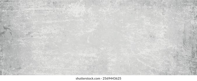 Grunge background with a textured, distressed look. The background is light gray, featuring a rough, gray surface with a worn appearance. Rough concrete texture background. Gray background vector.