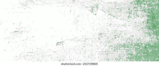 Grunge background with a textured green and white design. The background features a distressed, artistic green and white pattern. Minimal grunge paper texture vector background