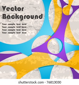 Grunge background with three lines and sample text