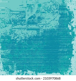Grunge background turquoise. Abstract scratched texture. Vector graffiti