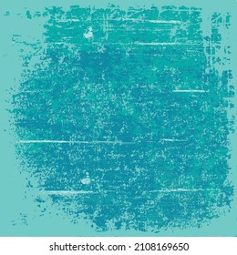 Grunge background turquoise. Abstract scratched texture. Vector graffiti