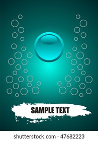 Grunge background in turquoise design. Vector illustration.