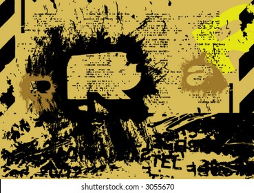 grunge background with typo