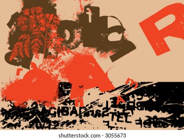 grunge background with typo