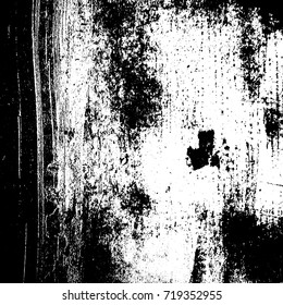 Grunge background vector black and white abstract texture with cracks and chips