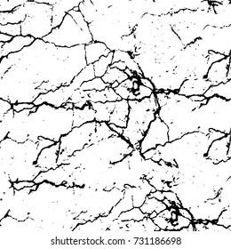 Grunge background vector black and white. Abstract monochrome pattern. Texture stains, ink, cracks, scratches, damage to print on texture for posters, labels, business cards, cover 