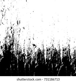 Grunge background vector black and white. Abstract monochrome pattern. Texture stains, ink, cracks, scratches, damage to print on texture for posters, labels, business cards, cover 