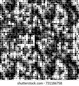 Grunge background vector black and white. Abstract monochrome pattern. Texture stains, ink, cracks, scratches, damage to print on texture for posters, labels, business cards, cover 