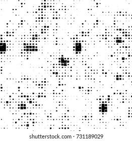 Grunge background vector black and white. Abstract monochrome pattern. Texture stains, ink, cracks, scratches, damage to print on texture for posters, labels, business cards, cover 