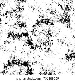 Grunge background vector black and white. Abstract monochrome pattern. Texture stains, ink, cracks, scratches, damage to print on texture for posters, labels, business cards, cover 