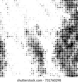 Grunge background vector black and white. Abstract monochrome pattern. Texture stains, ink, cracks, scratches, damage to print on texture for posters, labels, business cards, cover 