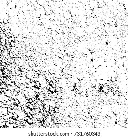 Grunge background vector black and white. Abstract monochrome pattern. Texture stains, ink, cracks, scratches, damage to print on texture for posters, labels, business cards, cover 