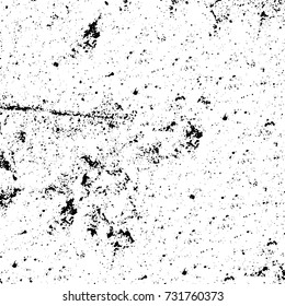 Grunge background vector black and white. Abstract monochrome pattern. Texture stains, ink, cracks, scratches, damage to print on texture for posters, labels, business cards, cover 