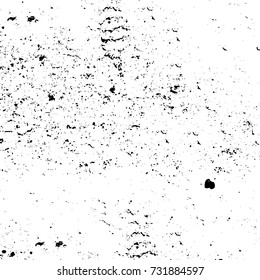 Grunge background vector black and white. Abstract monochrome pattern. Texture stains, ink, cracks, scratches, damage to print on texture for posters, labels, business cards, cover 