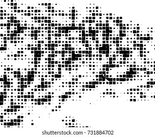 Grunge background vector black and white. Abstract monochrome pattern. Texture stains, ink, cracks, scratches, damage to print on texture for posters, labels, business cards, cover 