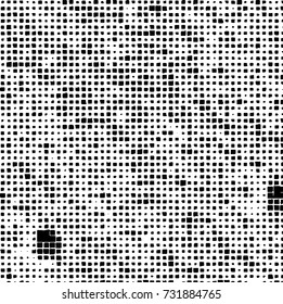 Grunge background vector black and white. Abstract monochrome pattern. Texture stains, ink, cracks, scratches, damage to print on texture for posters, labels, business cards, cover 