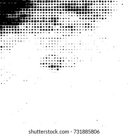 Grunge background vector black and white. Abstract monochrome pattern. Texture stains, ink, cracks, scratches, damage to print on texture for posters, labels, business cards, cover 