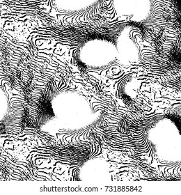 Grunge background vector black and white. Abstract monochrome pattern. Texture stains, ink, cracks, scratches, damage to print on texture for posters, labels, business cards, cover 