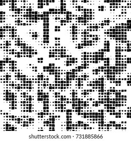 Grunge background vector black and white. Abstract monochrome pattern. Texture stains, ink, cracks, scratches, damage to print on texture for posters, labels, business cards, cover 