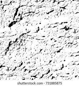Grunge background vector black and white. Abstract monochrome pattern. Texture stains, ink, cracks, scratches, damage to print on texture for posters, labels, business cards, cover 