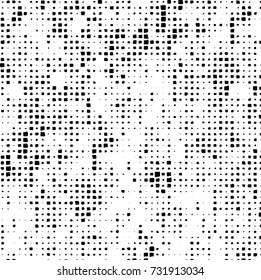 Grunge background vector black and white. Abstract monochrome pattern. Texture stains, ink, cracks, scratches, damage to print on texture for posters, labels, business cards, cover 
