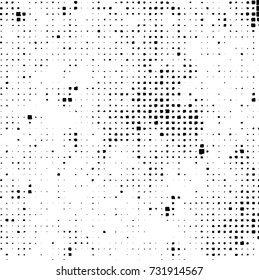 Grunge background vector black and white. Abstract monochrome pattern. Texture stains, ink, cracks, scratches, damage to print on texture for posters, labels, business cards, cover 